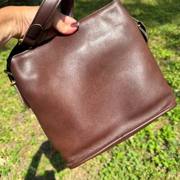 Vintage Coach Equestrian Slim Bucket Bag 9806 Mahogany - Picture 7 of 14